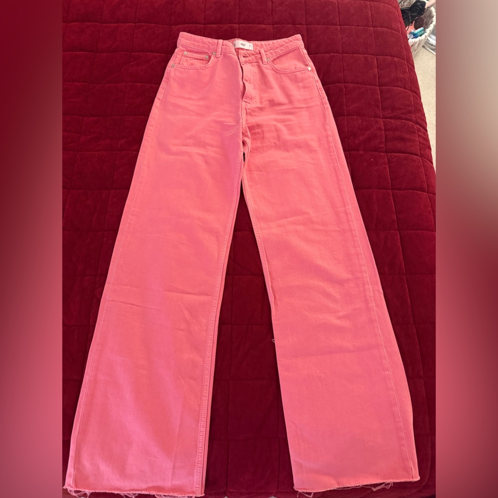 Mango Women's Vibrant Pink Skinny Jeans